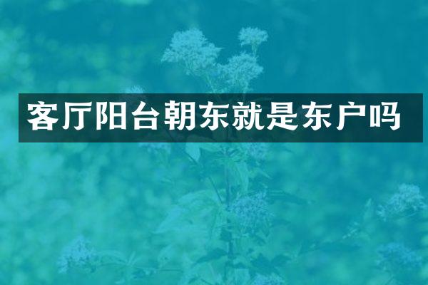 客厅阳台朝东就是东户吗