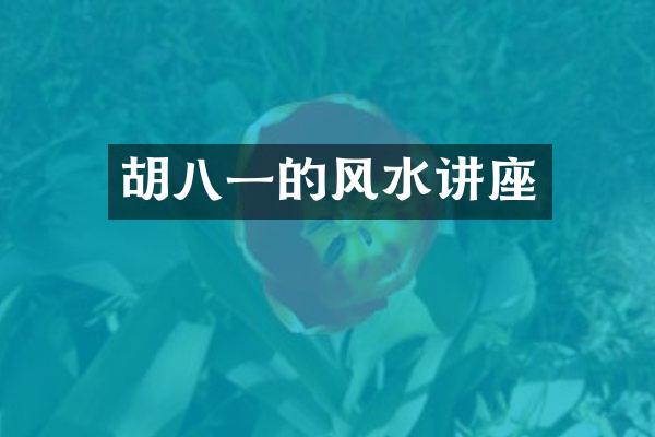 胡八一的风水讲座