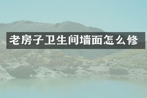 老房子卫生间墙面怎么修