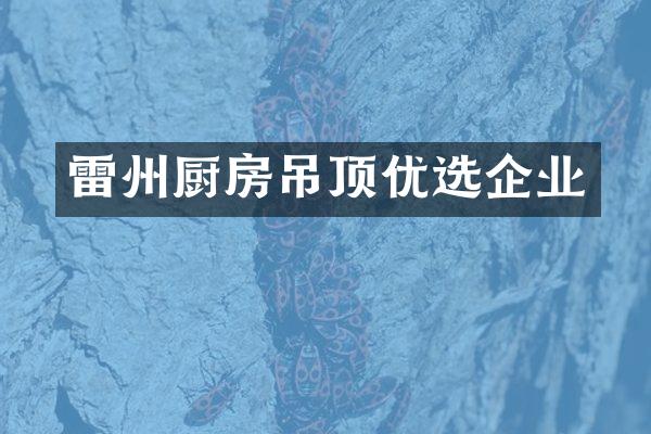 雷州厨房吊顶优选企业