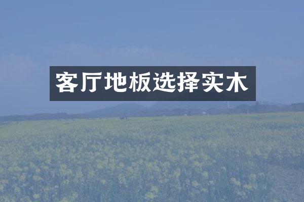 客厅地板选择实木