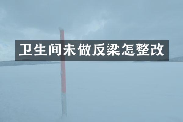 卫生间未做反梁怎整改