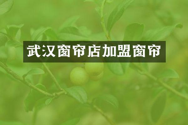 武汉窗帘店加盟窗帘