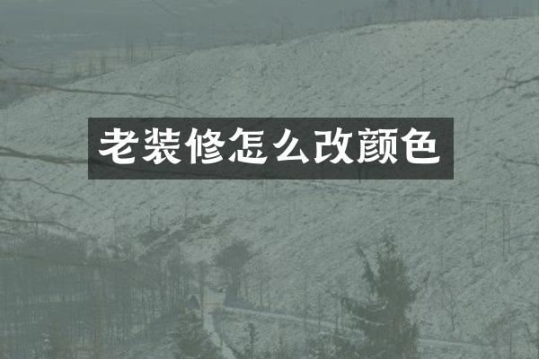 老装修怎么改颜色