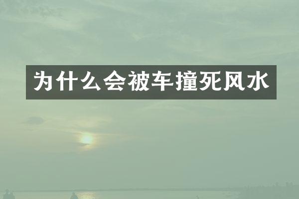 为什么会被车撞死风水