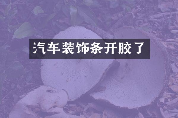 汽车装饰条开胶了