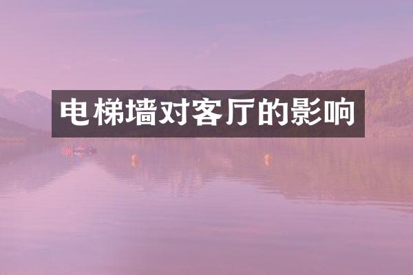 电梯墙对客厅的影响