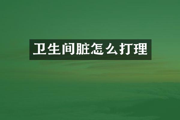 卫生间脏怎么打理