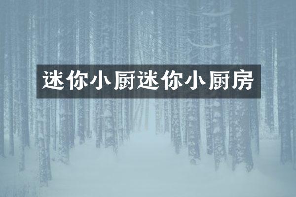 迷你小厨迷你小厨房
