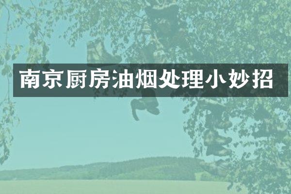 南京厨房油烟处理小妙招