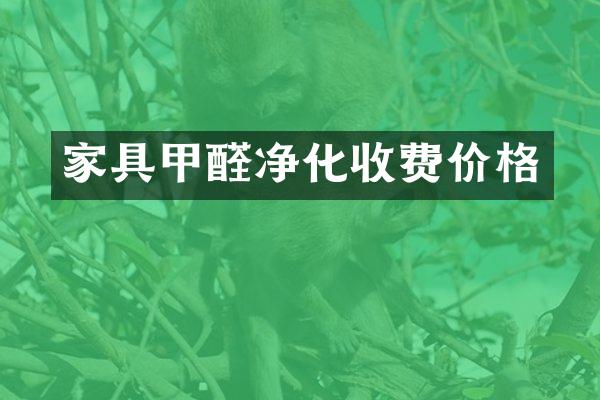 家具甲醛净化收费价格