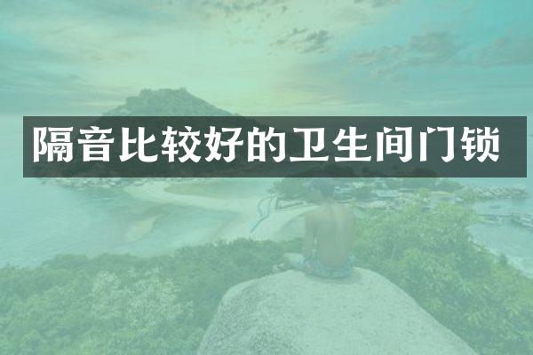 隔音比较好的卫生间门锁