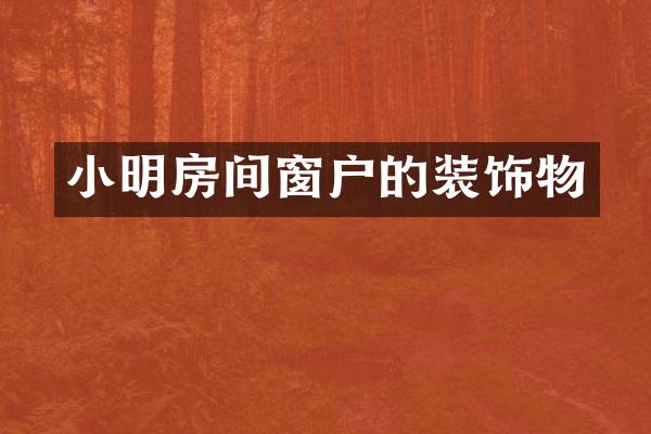 小明房间窗户的装饰物