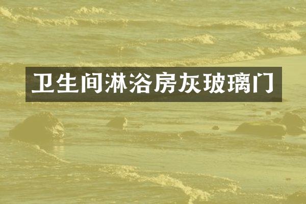 卫生间淋浴房灰玻璃门