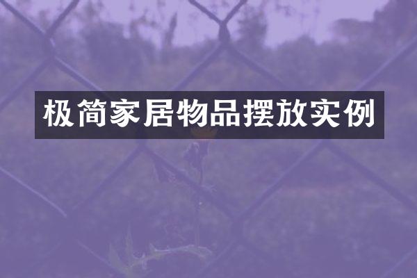 极简家居物品摆放实例
