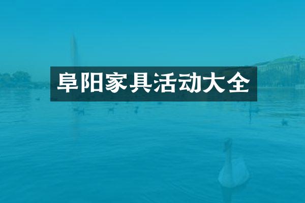 阜阳家具活动大全