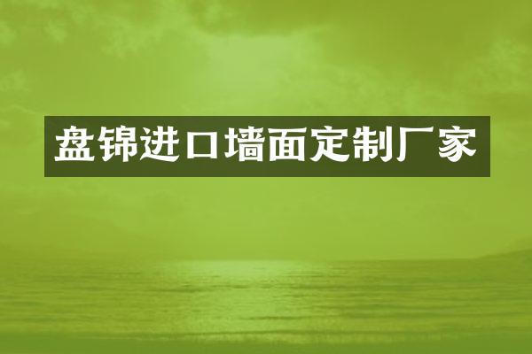 盘锦进口墙面定制厂家