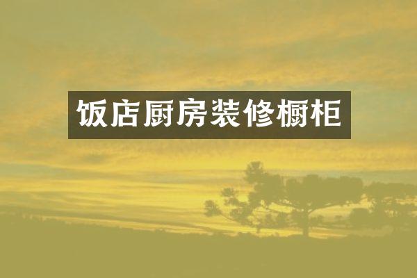 饭店厨房装修橱柜