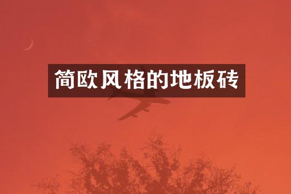 简欧风格的地板砖