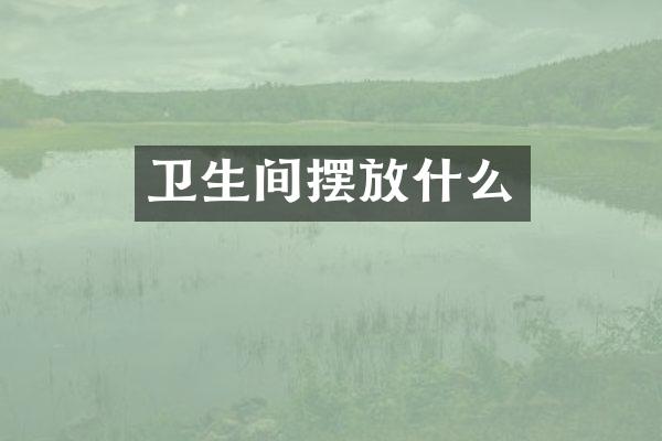 卫生间摆放什么