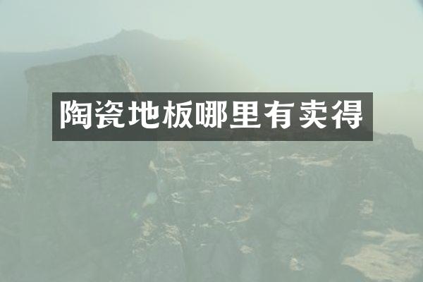 陶瓷地板哪里有卖得