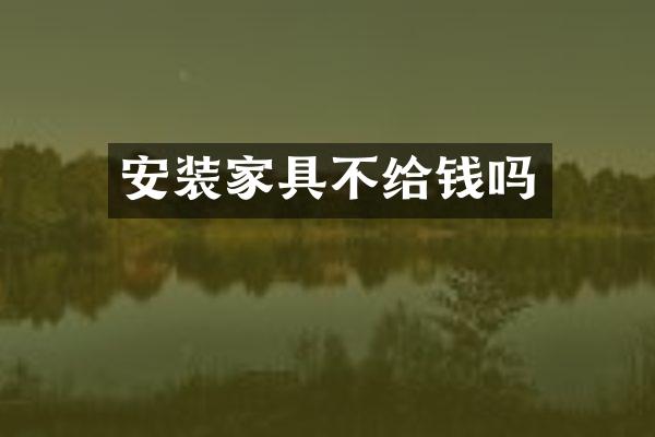 安装家具不给钱吗
