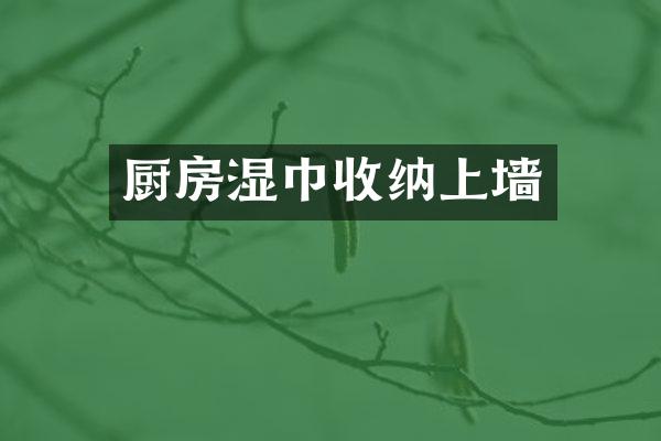 厨房湿巾收纳上墙