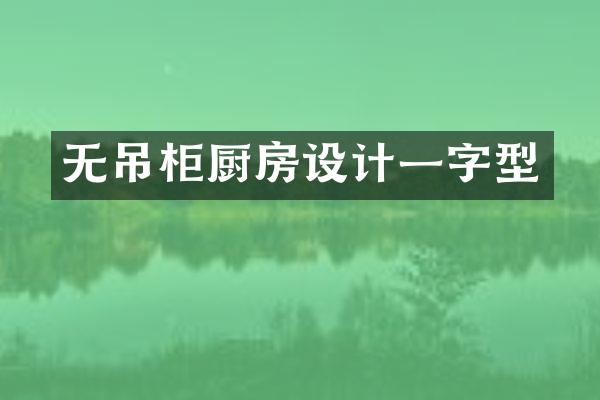 无吊柜厨房设计一字型