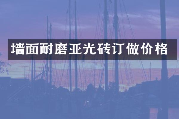 墙面耐磨亚光砖订做价格