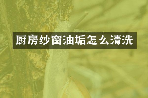 厨房纱窗油垢怎么清洗