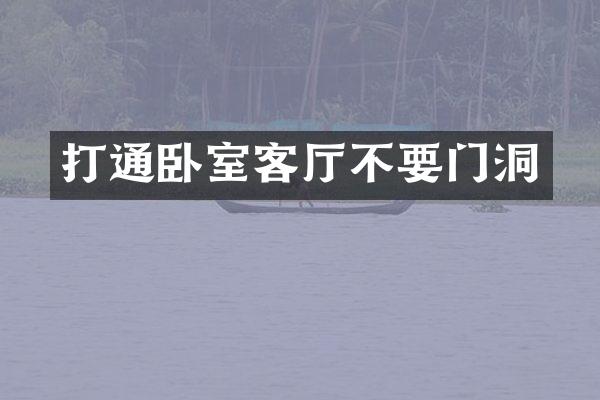 打通卧室客厅不要门洞