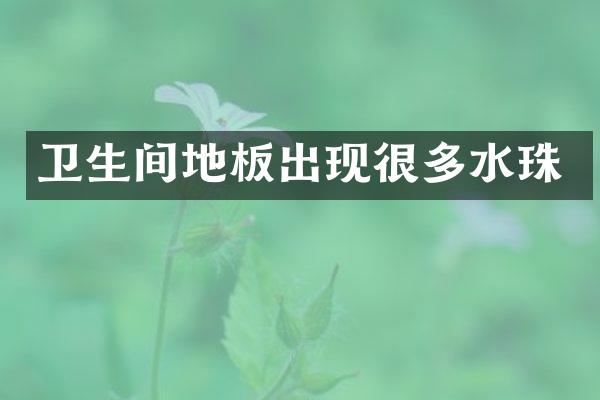 卫生间地板出现很多水珠