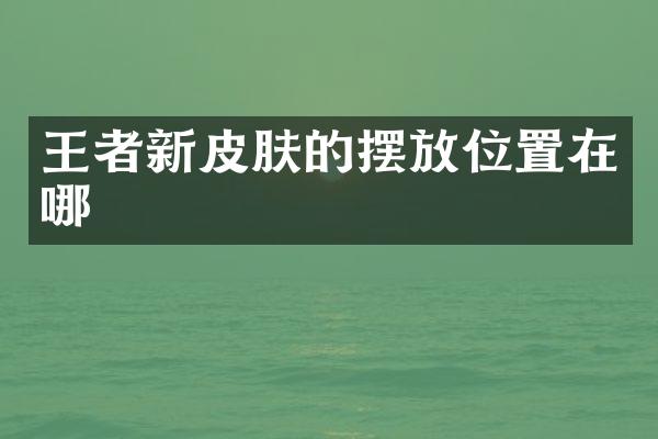 王者新皮肤的摆放位置在哪