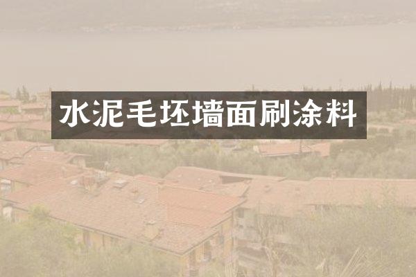 水泥毛坯墙面刷涂料
