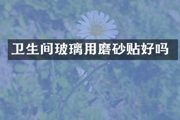 卫生间玻璃用磨砂贴好吗