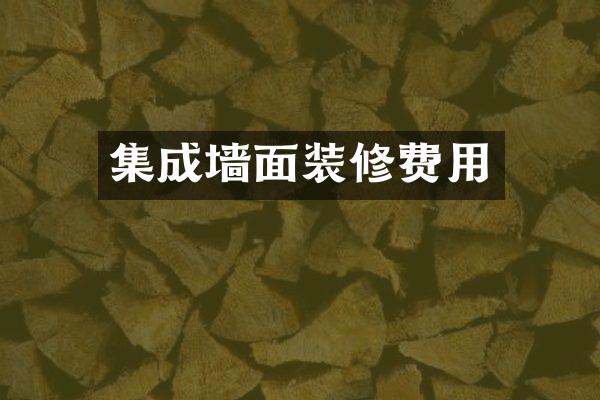 集成墙面装修费用