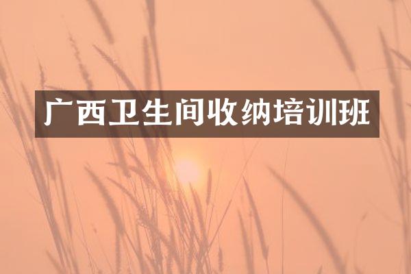 广西卫生间收纳培训班