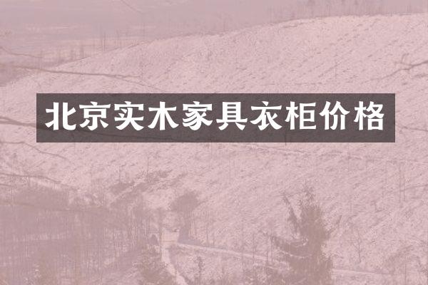 北京实木家具衣柜价格