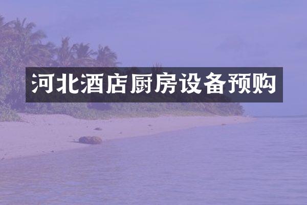 河北酒店厨房设备预购
