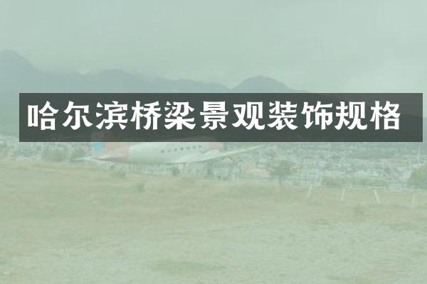 哈尔滨桥梁景观装饰规格