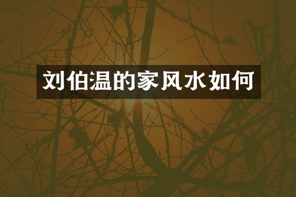刘伯温的家风水如何