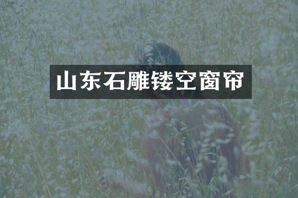 山东石雕镂空窗帘