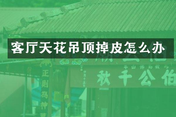 客厅天花吊顶掉皮怎么办