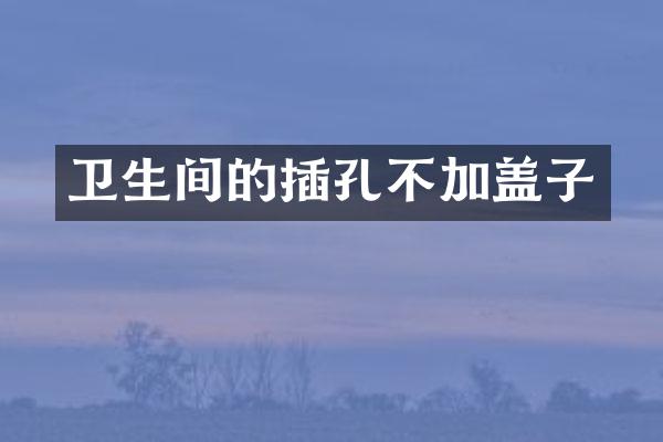 卫生间的插孔不加盖子