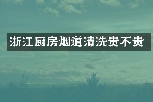 浙江厨房烟道清洗贵不贵