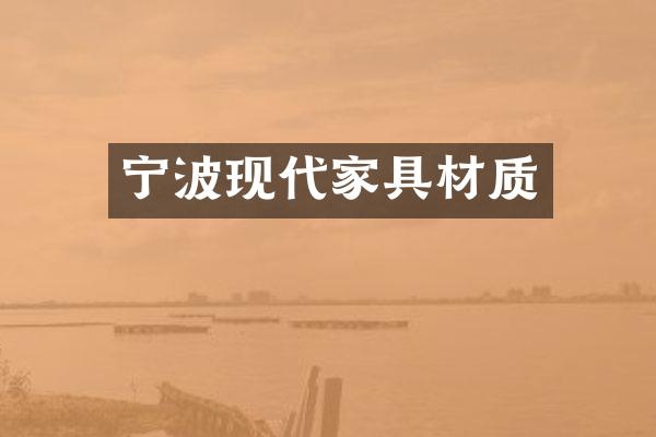 宁波现代家具材质