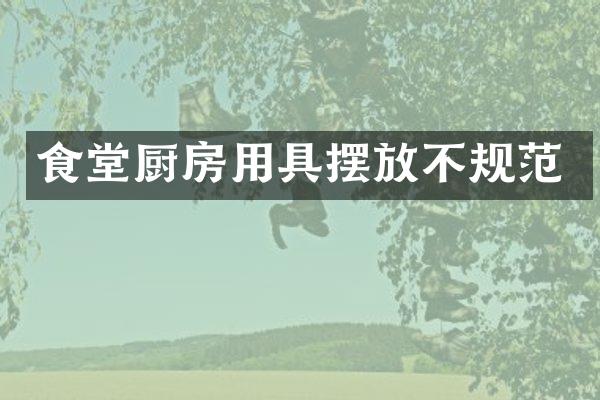 食堂厨房用具摆放不规范