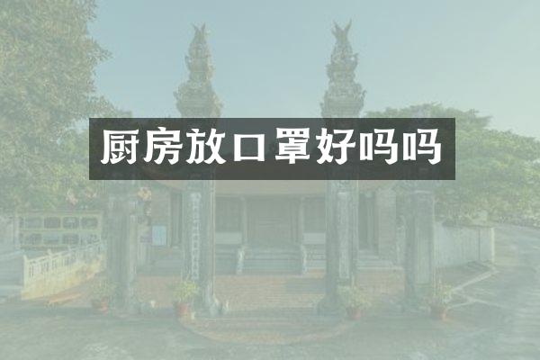 厨房放口罩好吗吗
