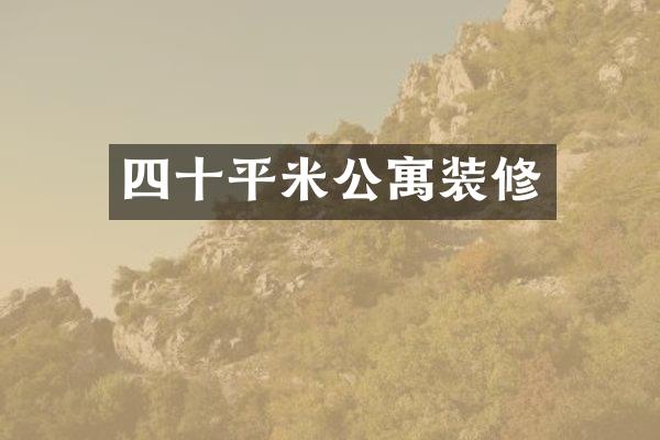 四十平米公寓装修
