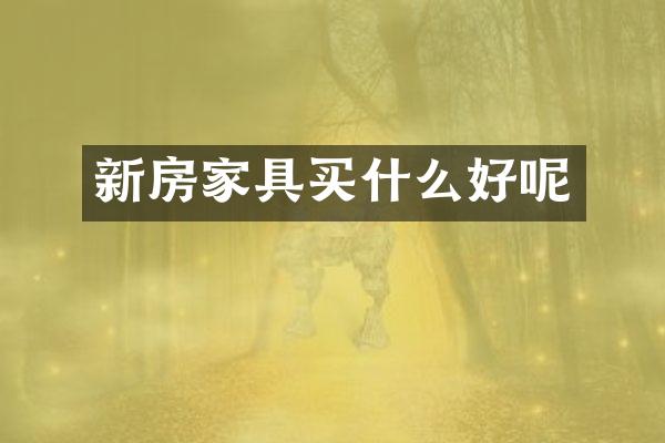新房家具买什么好呢
